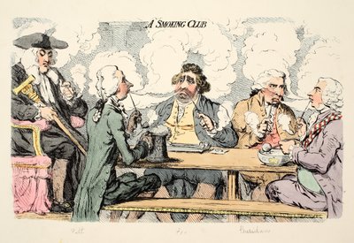A Smoking Club by James Gillray